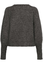 Load image into Gallery viewer, Kaffe - KAcuba Knit Cardigan - Dark Grey Melange
