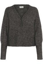 Load image into Gallery viewer, Kaffe - KAcuba Knit Cardigan - Dark Grey Melange

