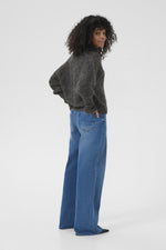Load image into Gallery viewer, Kaffe - KAcuba Knit Cardigan - Dark Grey Melange
