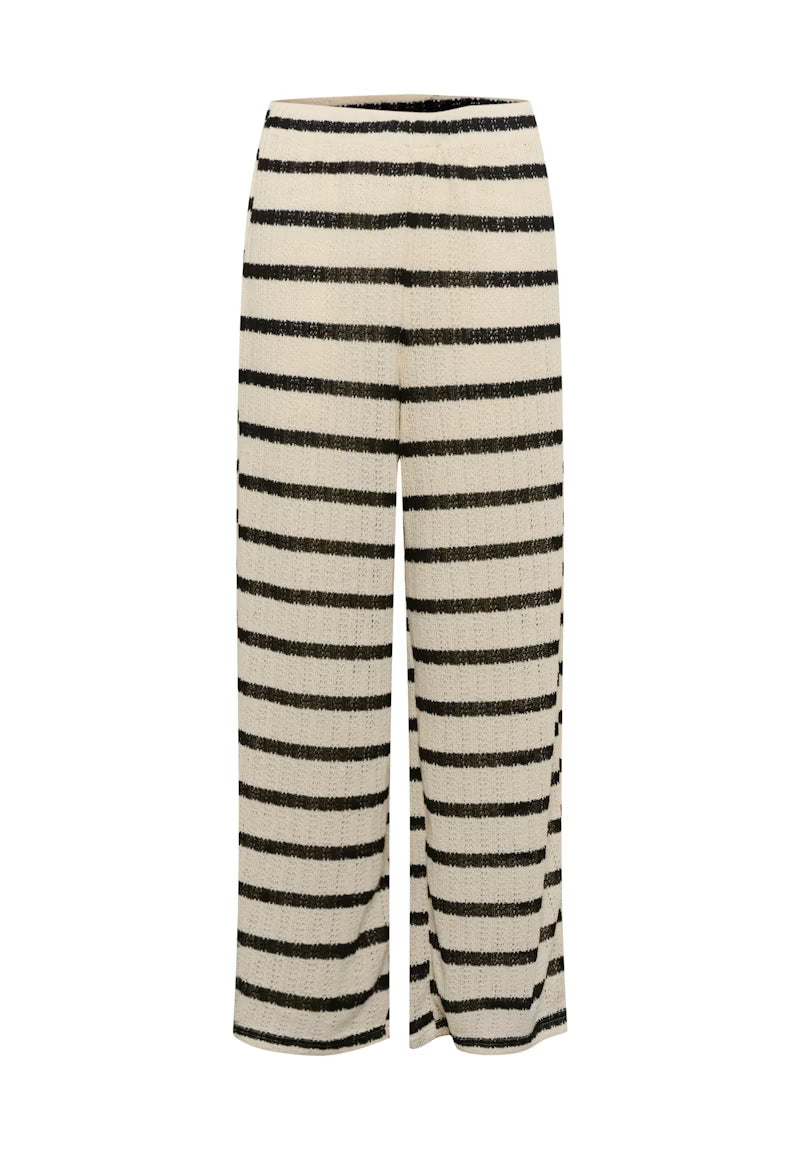 Kaffe - KAedith  Pant - Turtledove/Black Stripe