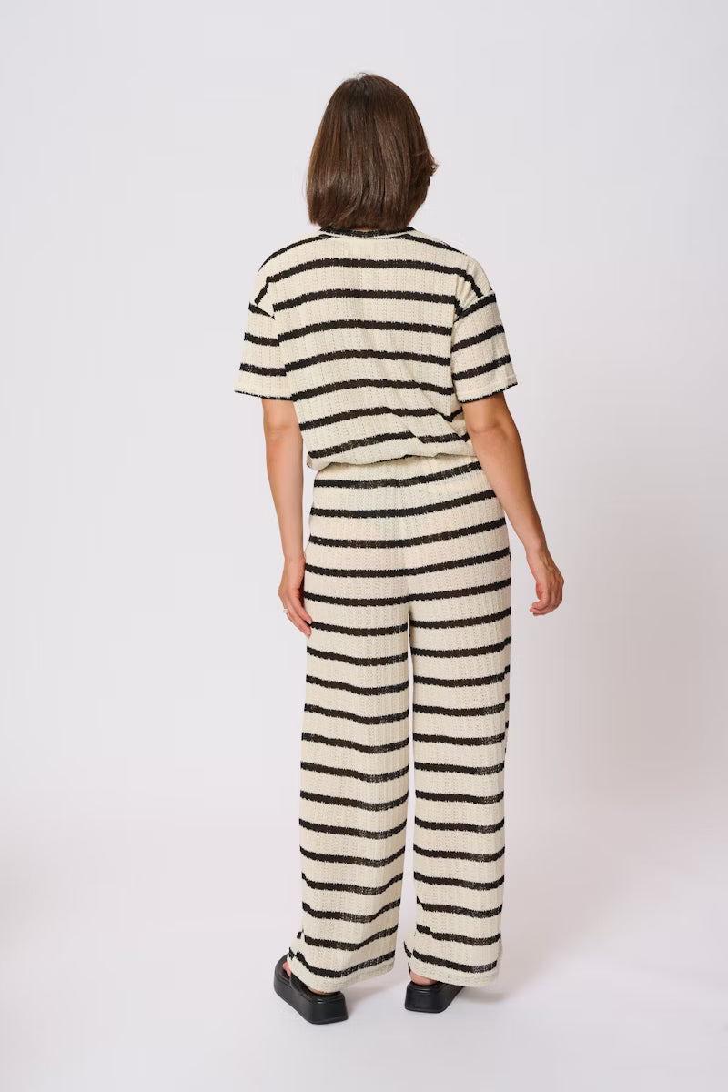 Kaffe - KAedith  Pant - Turtledove/Black Stripe