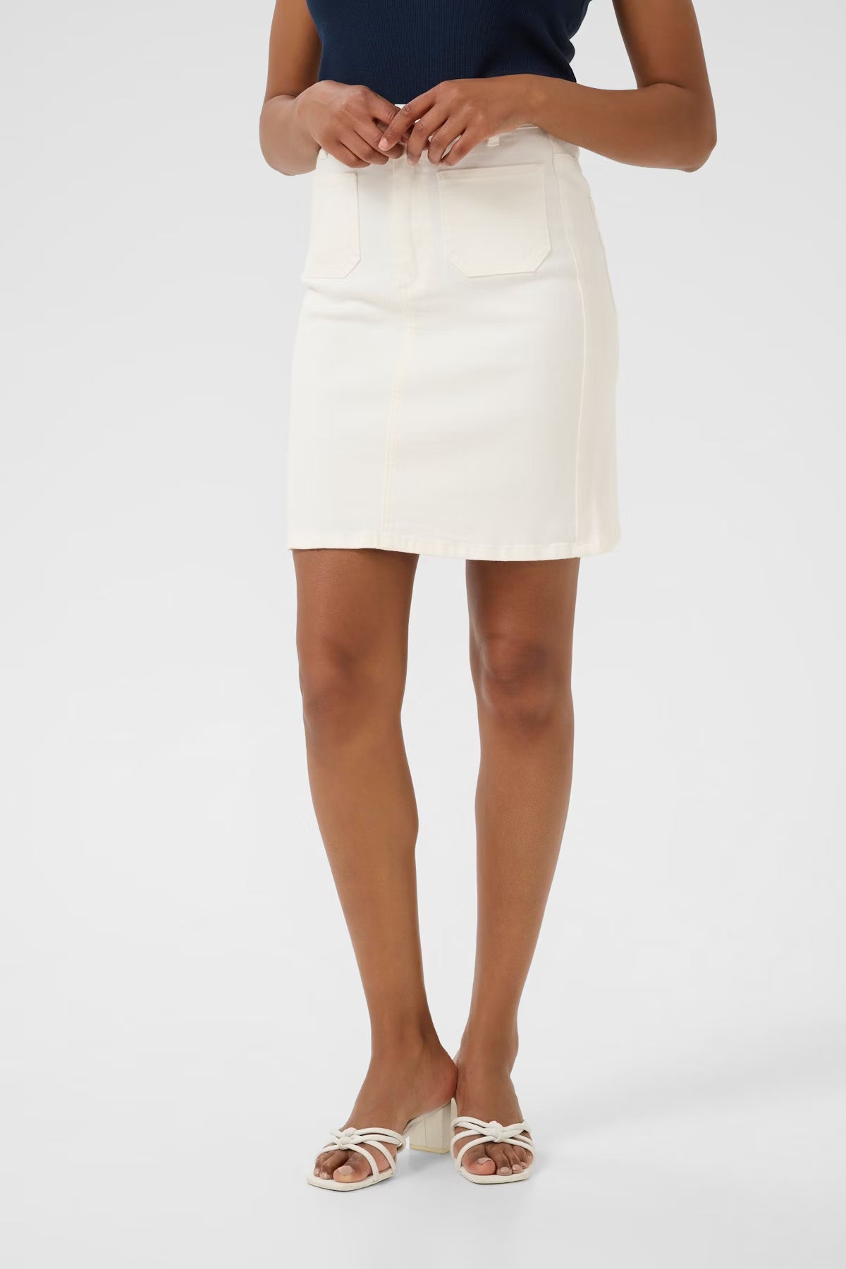 Kaffe - KAkarla Twill Skirt - Chalk