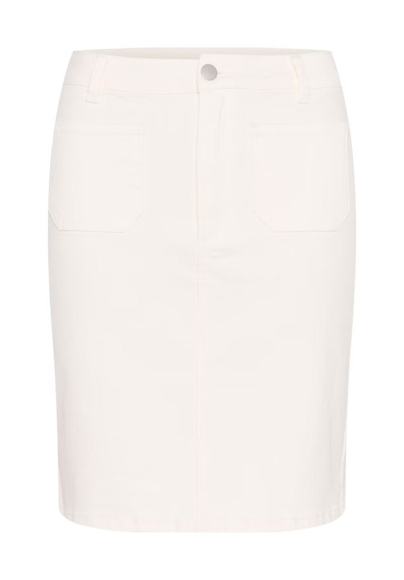 Kaffe - KAkarla Twill Skirt - Chalk