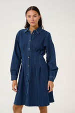 Load image into Gallery viewer, Kaffe - Kalea Dress - Dark Blue Denim
