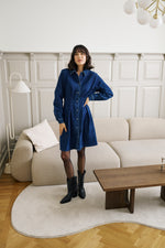 Load image into Gallery viewer, Kaffe - Kalea Dress - Dark Blue Denim

