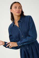 Load image into Gallery viewer, Kaffe - Kalea Dress - Dark Blue Denim

