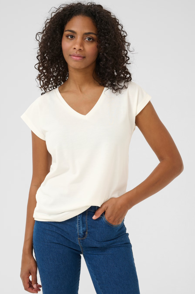Kaffe - KAlise T-Shirt - Chalk