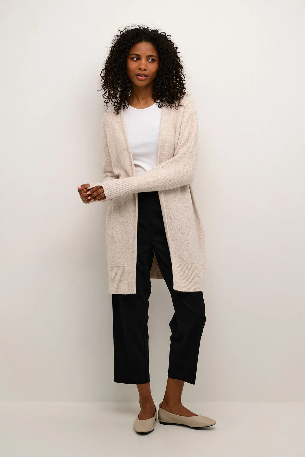 Kaffe - KAlue Knit Cardigan - Feather Grey Melange