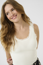 Load image into Gallery viewer, Kaffe - KAomi Top - Chalk
