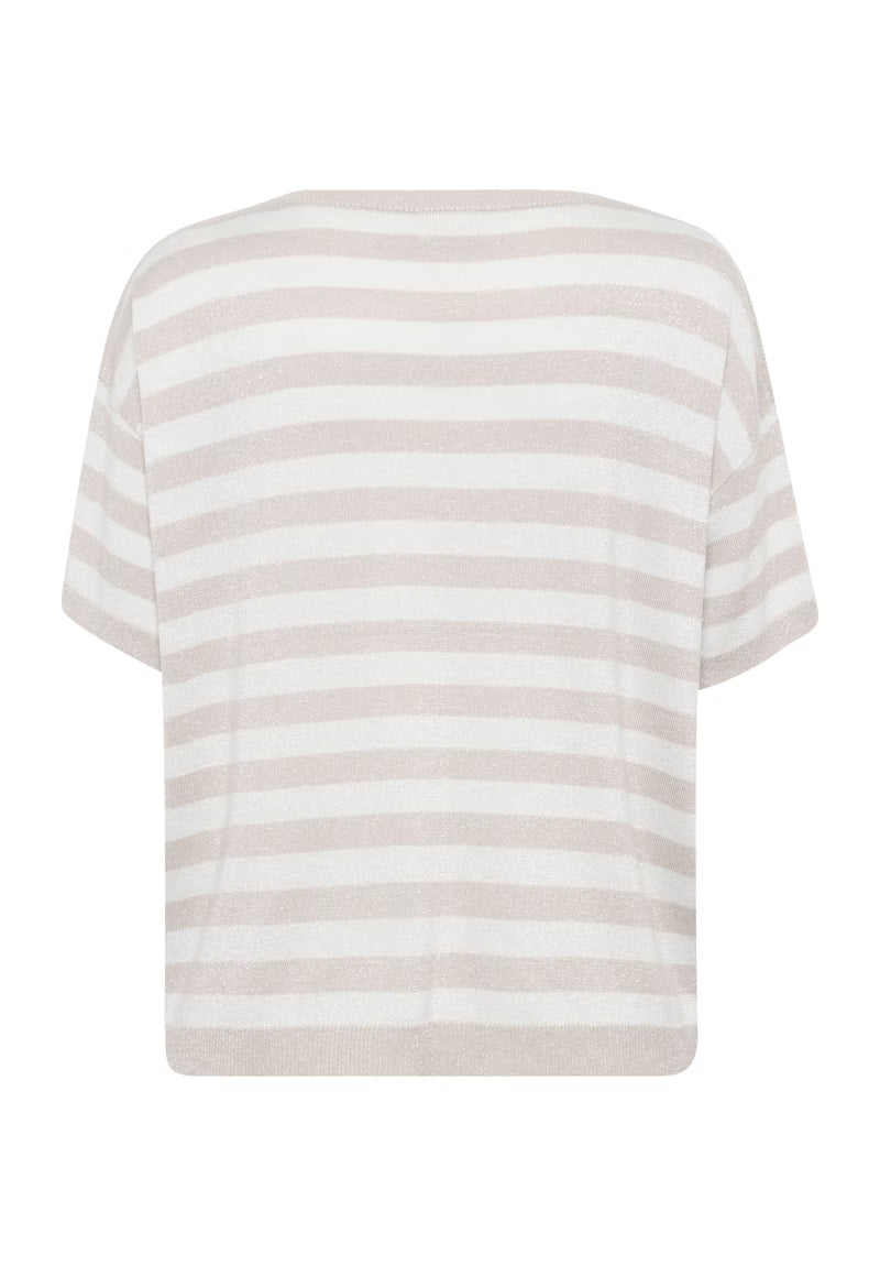 Kaffe - KAregina Striped Pullover - Feather Grey/Chalk Stripe