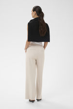 Load image into Gallery viewer, Kaffe - KAserena Pants - Beige Melange/Black Stripe
