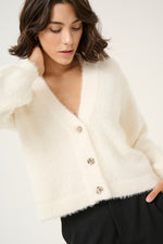 Load image into Gallery viewer, Kaffe - KAvilma Cardigan - White Chalk
