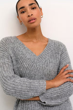 Load image into Gallery viewer, Kaffe - KAvinda Knit Pullover - Silver
