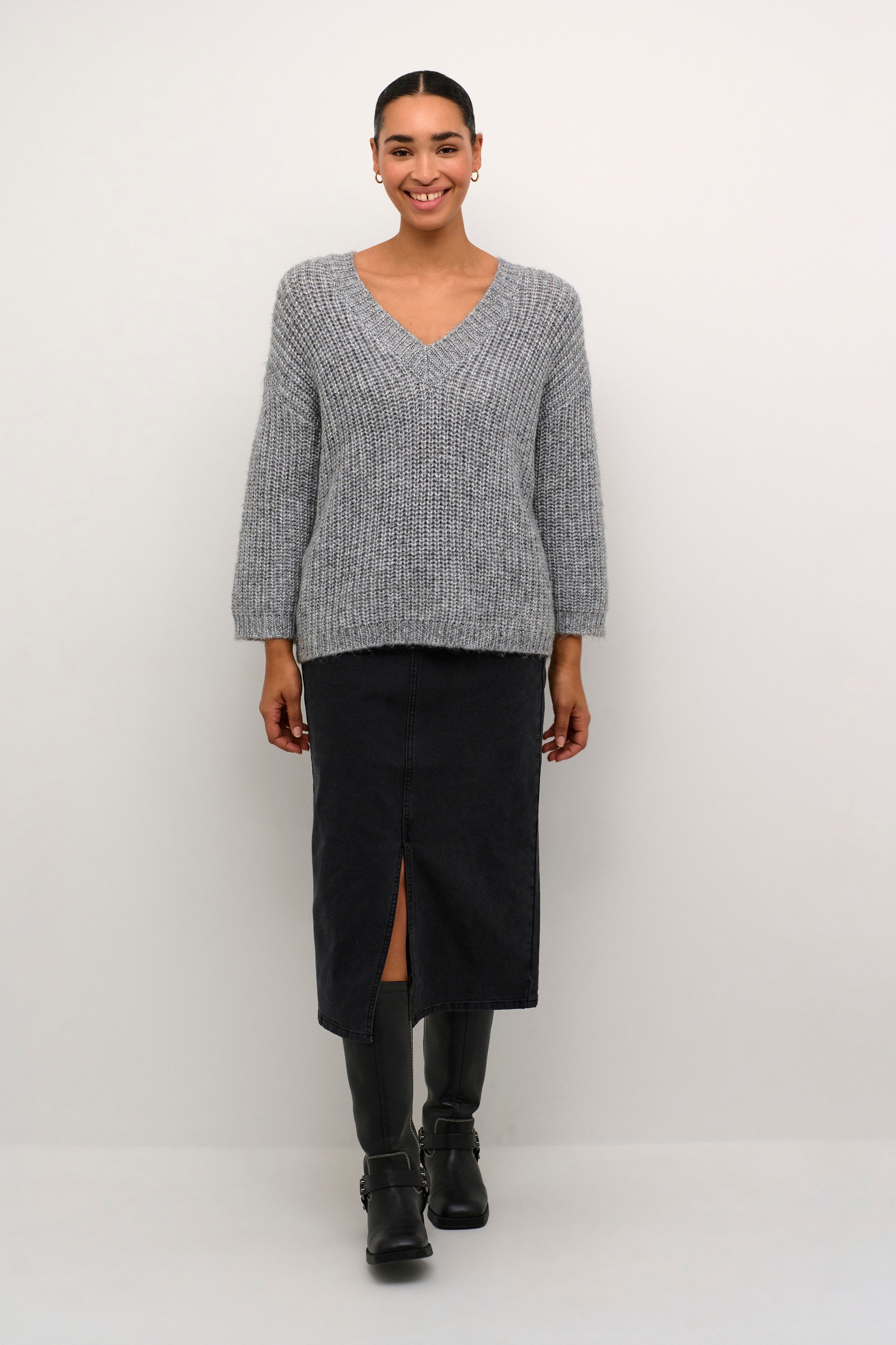 Kaffe - KAvinda Knit Pullover - Silver