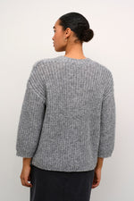 Load image into Gallery viewer, Kaffe - KAvinda Knit Pullover - Silver
