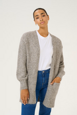 Load image into Gallery viewer, Kaffe - Katrina Knit Cardigan - Elephant Skin Melange
