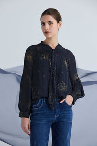 Lania - Crown Top - Crown Print
