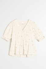 Load image into Gallery viewer, Indi And Cold - Short Sleeved Elastic Camisa Top - Crudo 125
