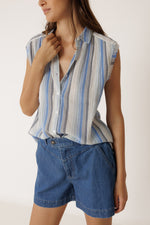 Load image into Gallery viewer, Indi And Cold - Lore Camisa Top - Azul
