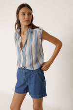 Load image into Gallery viewer, Indi And Cold - Lore Camisa Top - Azul
