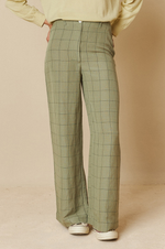 Load image into Gallery viewer, Indi And Cold - Window Pane Check Pant - Lichen 224
