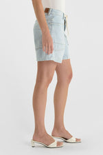 Load image into Gallery viewer, Le Temps Des Cerises - Mado Denim Shorts - Blue/White
