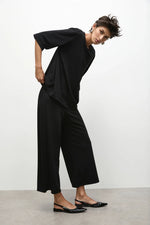 Load image into Gallery viewer, Mela Purdie - Cropped Palazzo Pant - Black
