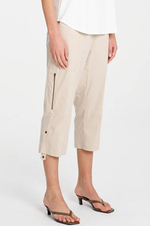 Load image into Gallery viewer, Mela Purdie - Cropped Zip Cargo - Biscotti
