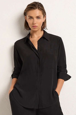 Load image into Gallery viewer, Mela Purdie - Single Pocket Shirt - Black
