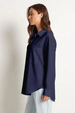 Load image into Gallery viewer, Mela Purdie - Single Pocket Shirt - Navy
