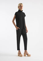 Load image into Gallery viewer, Mela Purdie - Zip Front Shell Top - Black
