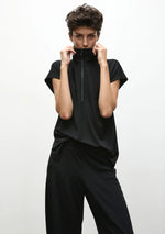 Load image into Gallery viewer, Mela Purdie - Zip Front Shell Top - Black
