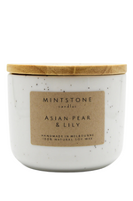 Load image into Gallery viewer, Mintstone - Double Wick Soy Candle Ceramic Vessel - Asian Pear And Lily
