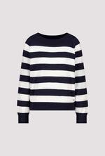 Load image into Gallery viewer, Monari - Basic Ribbed Sweater - Marine Stripe
