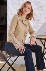 Load image into Gallery viewer, Monari - Cardigan With Ruffles - Cinnamon
