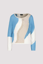 Load image into Gallery viewer, Monari - Intarsia Sweater - Spring Water
