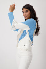 Load image into Gallery viewer, Monari - Intarsia Sweater - Spring Water
