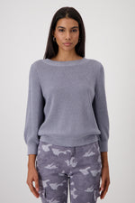 Load image into Gallery viewer, Monari - Pearl Lurex Sweater - Purple
