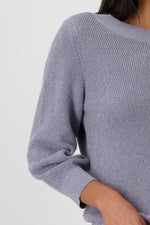 Load image into Gallery viewer, Monari - Pearl Lurex Sweater - Purple
