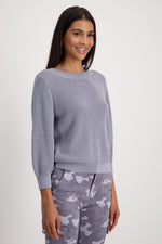 Load image into Gallery viewer, Monari - Pearl Lurex Sweater - Purple
