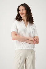 Load image into Gallery viewer, Monari - Pocket Jersey Blouse - Off White
