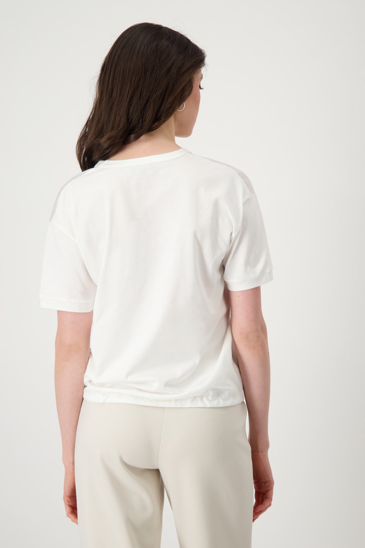 Monari - Pocket Jersey Blouse - Off White