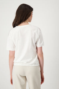 Monari - Pocket Jersey Blouse - Off White