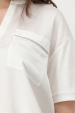 Load image into Gallery viewer, Monari - Pocket Jersey Blouse - Off White
