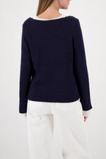 Load image into Gallery viewer, Monari - Ribbon Sweater - Marine
