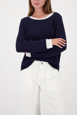 Load image into Gallery viewer, Monari - Ribbon Sweater - Marine
