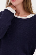 Load image into Gallery viewer, Monari - Ribbon Sweater - Marine
