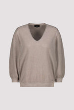Load image into Gallery viewer, Monari - Rice Grain Lurex Sweater - Dark Linen
