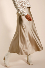 Load image into Gallery viewer, Monari - Satin Skirt - Truffle
