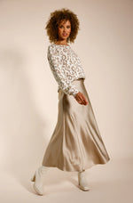 Load image into Gallery viewer, Monari - Satin Skirt - Truffle
